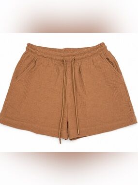 Aralina Brown 100% Cotton Skort medium shorts